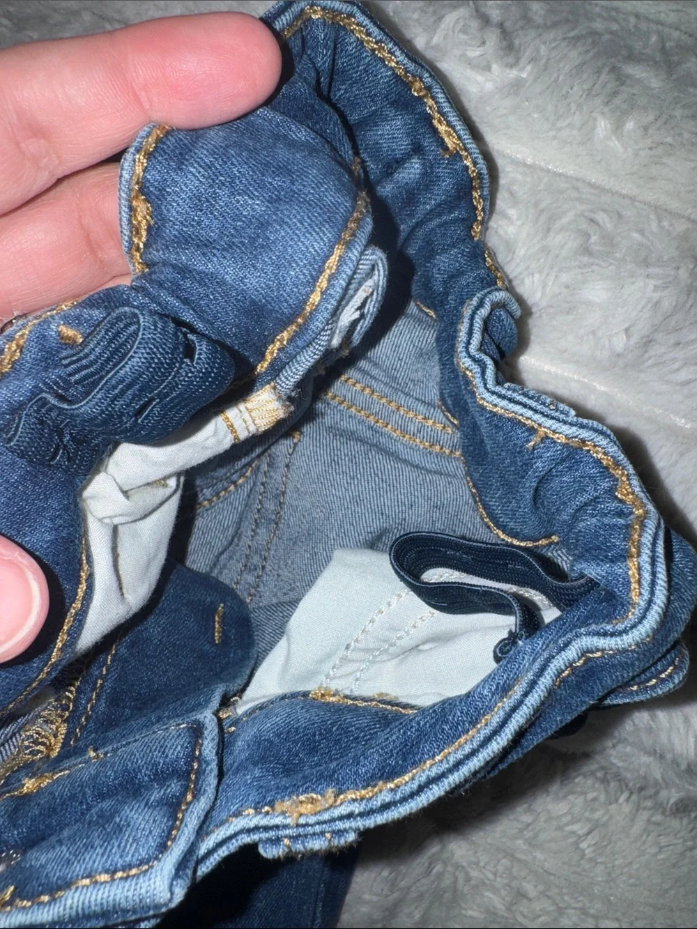 jumping beans Navy Blue Jeans with White Daisy Details - Picture 3 of 6